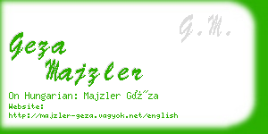 geza majzler business card